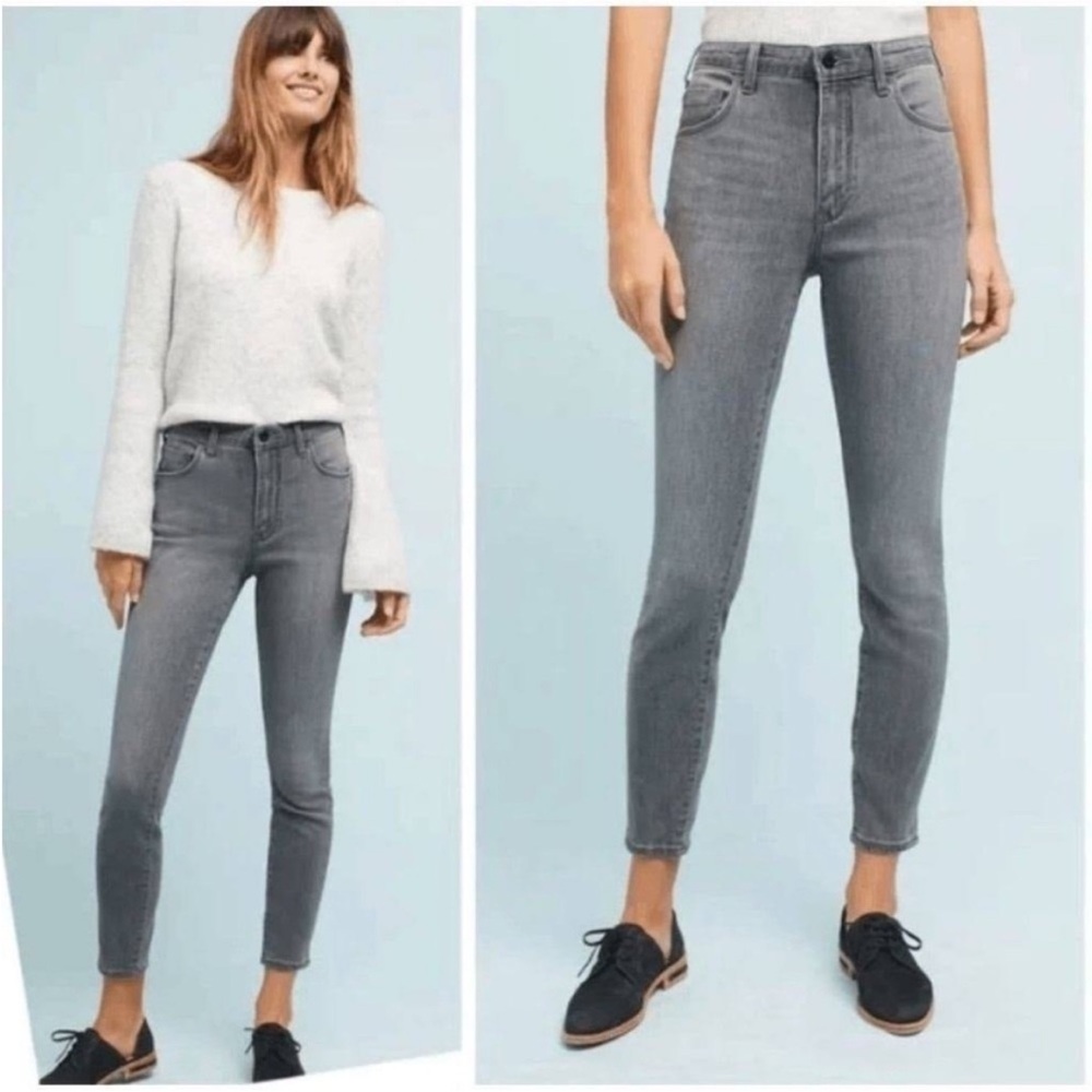 Anthropologie Pilcro And The Letterpress High Rise Skinny Grey Denim Jeans 28